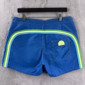 Sundek Rainbow Swim Board Shorts Mens Size 33 Blue Drawstring Board Swim Trunks